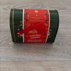 Nordic Florals Body Care Collection 3 Piece Set scrub, lotion, exfoliating mitt